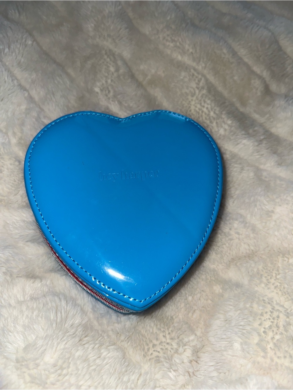 Blue Heart-Shaped Jewelry Case